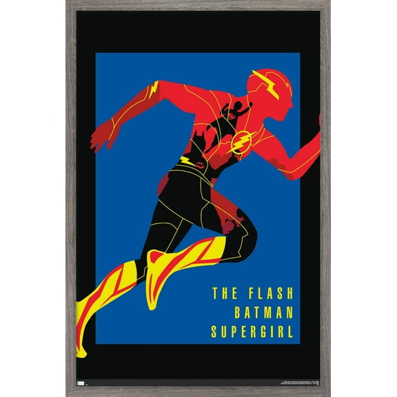 DC Comics Movie The Flash - Heroes Wall Poster, 22.375" x 34" Framed