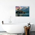 thumbnail image 6 of Fenyluxe Castle Mountains Lake Canvas Wall Art Decor Ready To Hang Room Home Art Decor Gift Idea 20x16in, 6 of 6