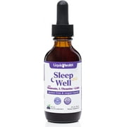 LIQUIDHEALTH Sleep Well Liquid Sleep Supplement Melatonin Drops Natural Mind and Body Relaxation Vitamin, 2 Fl. Oz.