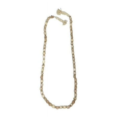 84 in. Wood Beaded Garland, Light Brown