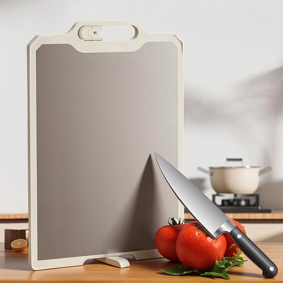 16 in. x 11 in. Titanium Double-Sided Cutting Board with PP Backing, Dishwasher Safe, Lightweight Antibacterial Chopping Board with Hanging Hole