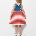 thumbnail image 4 of MKOSPLRT 3-14 Ans Robes du 4 Juillet pour Filles Sans Manches Col Ras du Cou Robe Midi Fête de l'Indépendance Patriotique Robe Trapèze avec Poche, 4 of 7