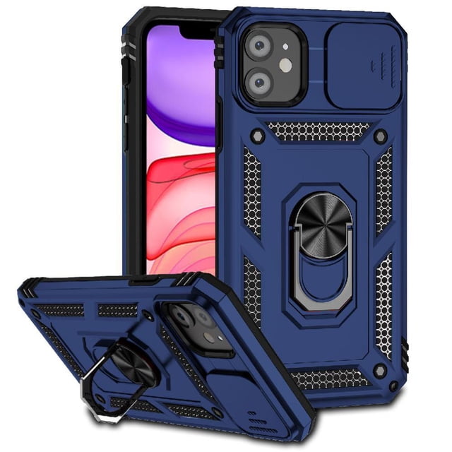 Estuche GANGXUN para iPhone 11, soporte giratorio 360°, estilo mecánico y magnético