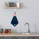 thumbnail image 2 of Toalla de mano de cocina, paño de baño absorbente que previene las bacterias, toalla colgante para B-Azul oscuro, 2 of 9