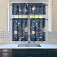 thumbnail image 3 of Kitchen Curtains 36 Inch Short - 3 Panel Set, Gothic Celestial Sun and Moon Print, Mystical Starry Night Astrology Aesthetic, Rod Pocket Window Curtain, Easy Wash, 3 of 6