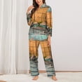 thumbnail image 2 of Sigee Tranquil Garden Landscape for Women’s Pajama Sets Long-Sleeved Pjs Sets for Women 2 piece Sleepwear-Large, 2 of 7