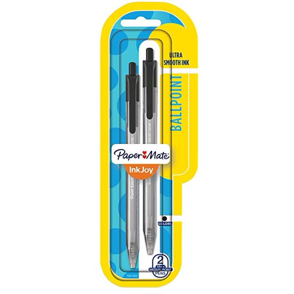 Paper Mate InkJoy 100RT Retractable Ballpoint Pens, Medium Point, Black