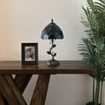 thumbnail image 5 of Tiffany Table Lamp Blue Stained Glass Crystal Beans LED Bulb Included for Living Room Bedroom Bedside 8"W*8"D*16"H, 5 of 5