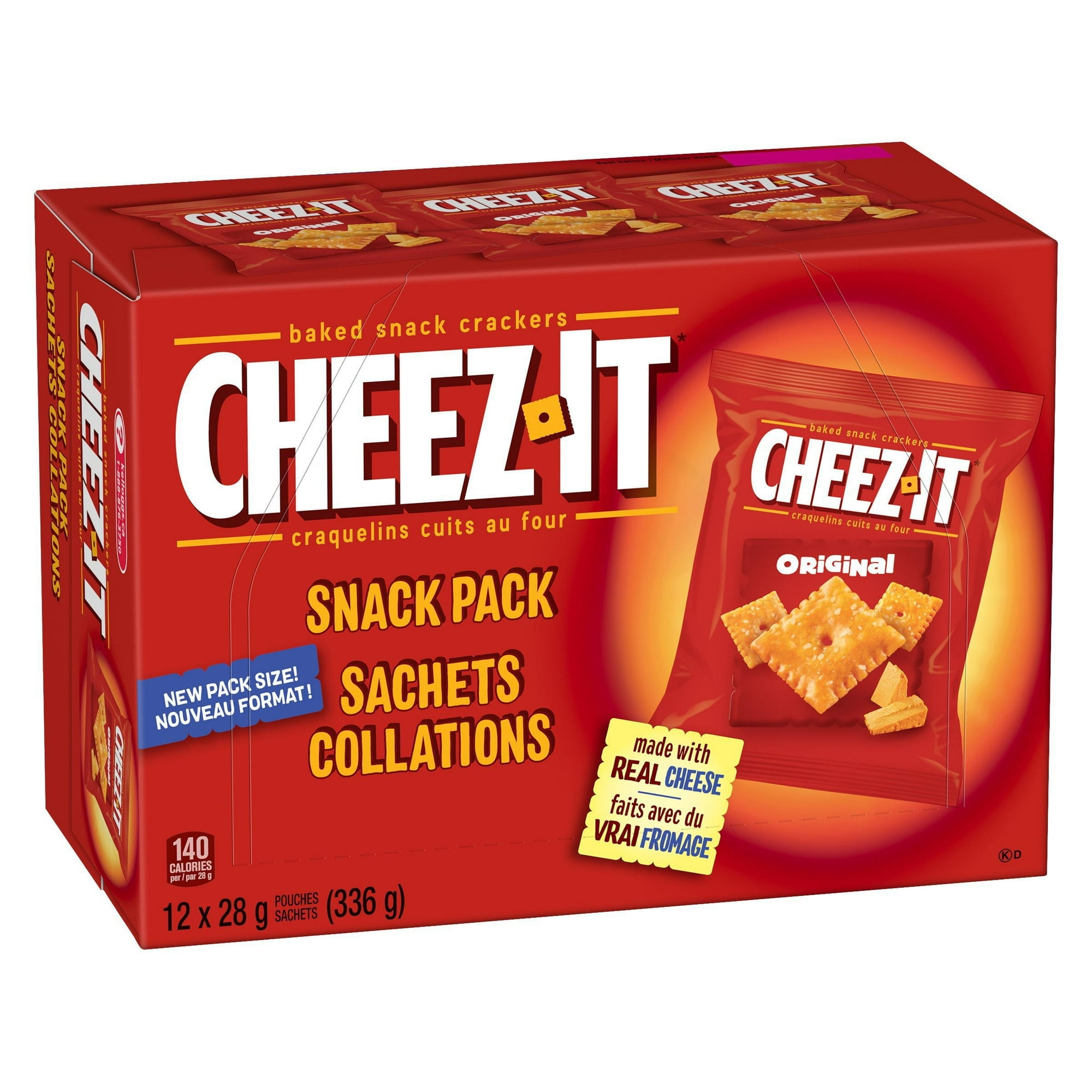 Craquelins Cheez-It* Originale 28g, 12 sachets collations