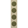 thumbnail image 5 of JONATHAN Y WASHABLE 2 x 8 Runner Rug, Cirkel Minimalist Geometric Dot - Cream/Green, WSH113C-28, 5 of 10