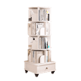 thumbnail image 6 of Topcobe 360-Degree Rotating Bookcase, 5-Tier Corner Storage Rack, Space-Saving Wooden Bookshelf, Perfect for Bedroom & Living Room Organization (White), 6 of 13