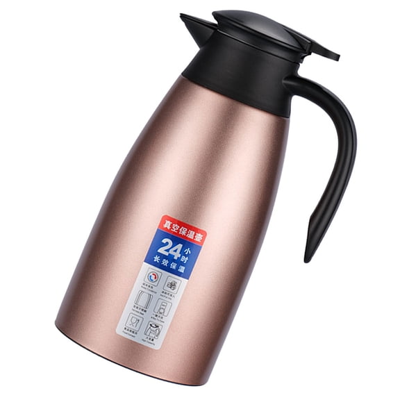 HAMPPLIES 1Set Thermal Coffee Flask 2L Capacity Non-leakage for Family Use 11.0x5.1x5.1in