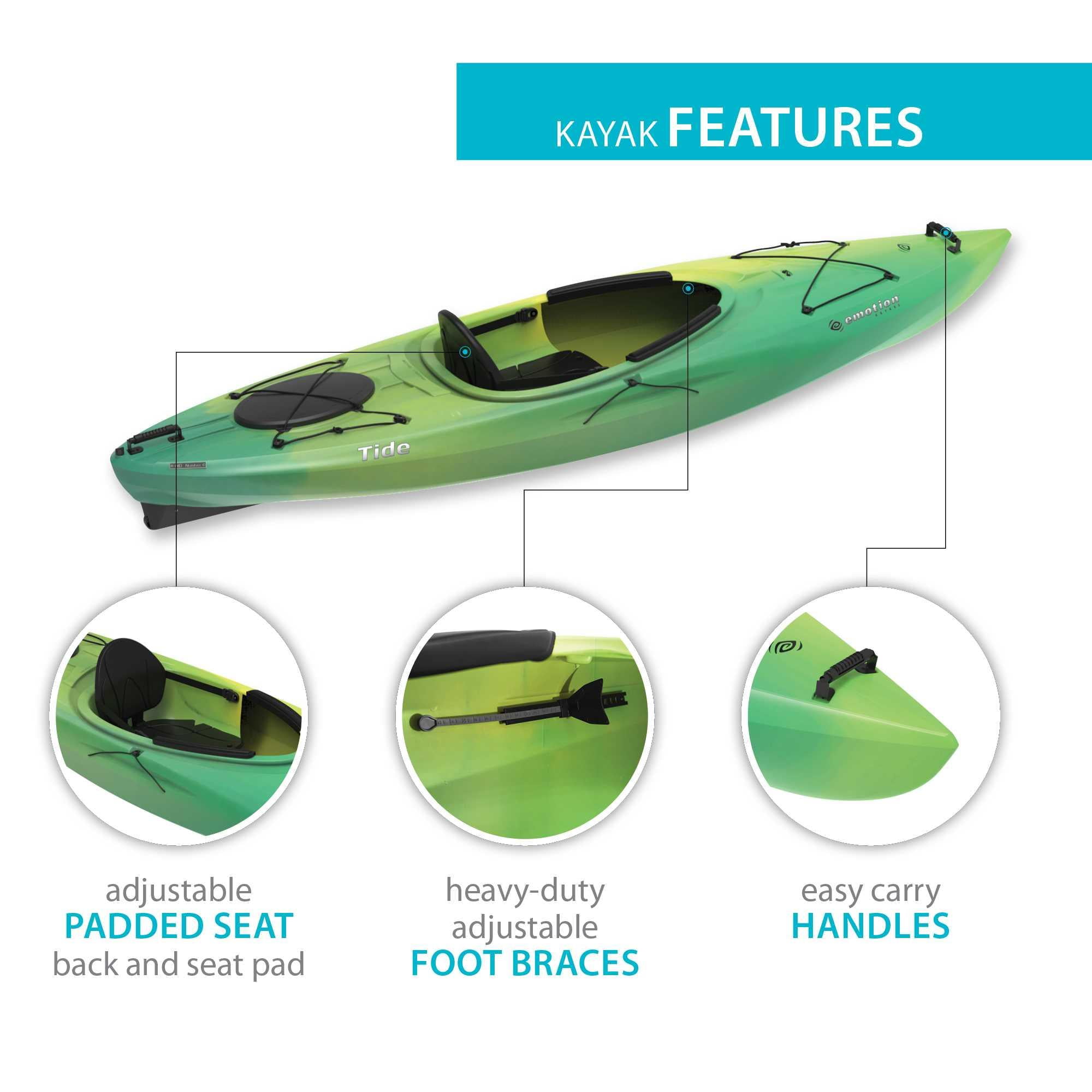 Lifetime Tide 103 Sit-in Kayak - 2 Pack (Paddles Included), Lemongrass Fusion - 90877