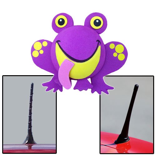 Tenna Tops New Fat "Thick" Antenna Purple Frog Car Antenna Topper / Antenna Ball / Car Mirror