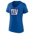 thumbnail image 2 of Women's Royal New York Giants Primary Team Logo V-Neck T-Shirt, 2 of 3