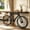 Brown Black, variant on Fnova 70.9" Industrial Console Table, Extra Long Narrow Sofa Table with Bicycle Metal Base, Modern Entryway Table Behind Couch for Living Room, Hallway, Entrance, Foyer