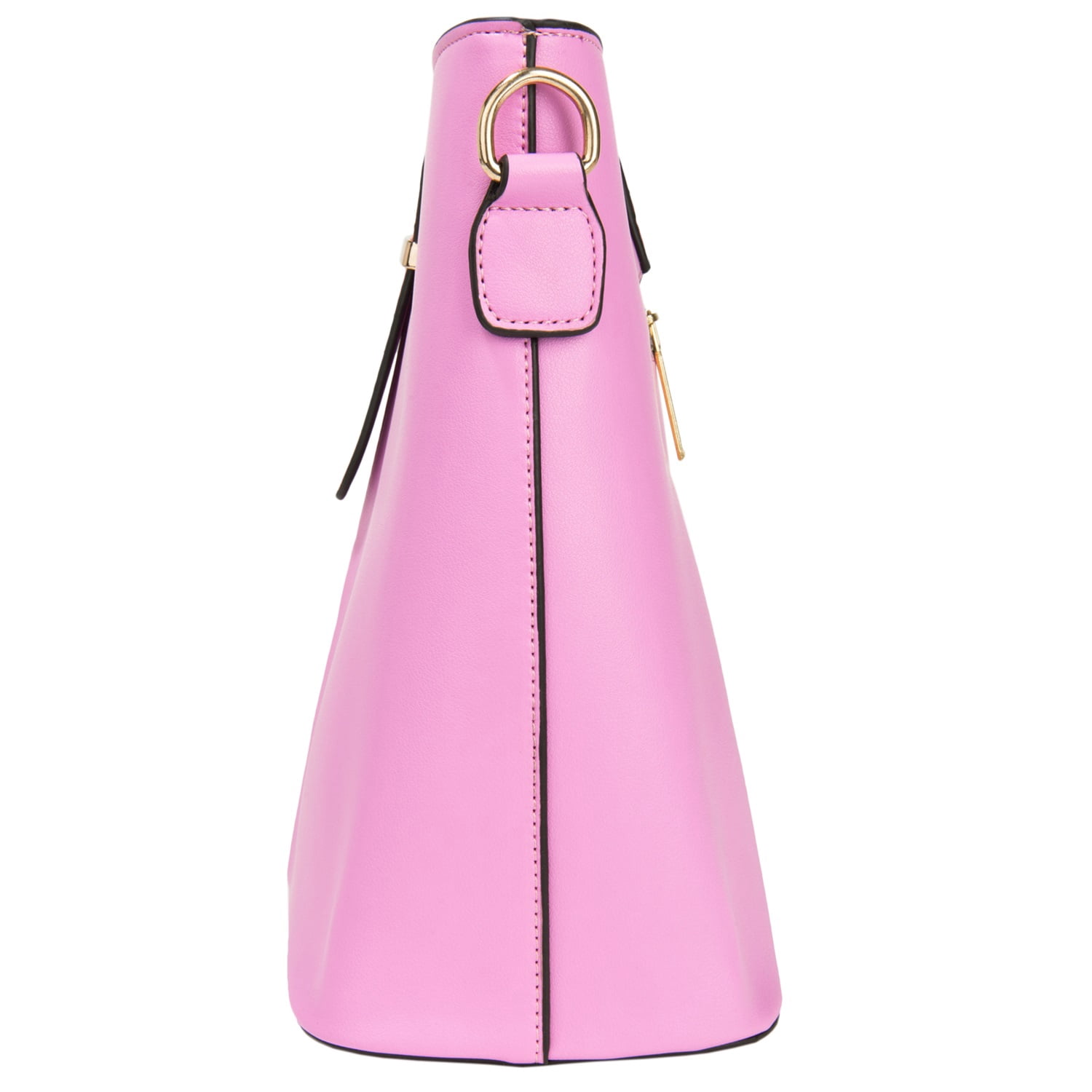 Women's Serena Leatherette Buckle Shoulder Bag – Faux Leather Crossbody Handbag with Adjustable Strap, Multi-Compartment Everyday Purse