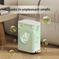 thumbnail image 4 of KSSKSS 2.6 Gallon/10L Slim Stainless Steel Bathroom Trash Can with Soft Close Lid, for Narrow Spaces,Bathroom, Bedroom (White), 4 of 8