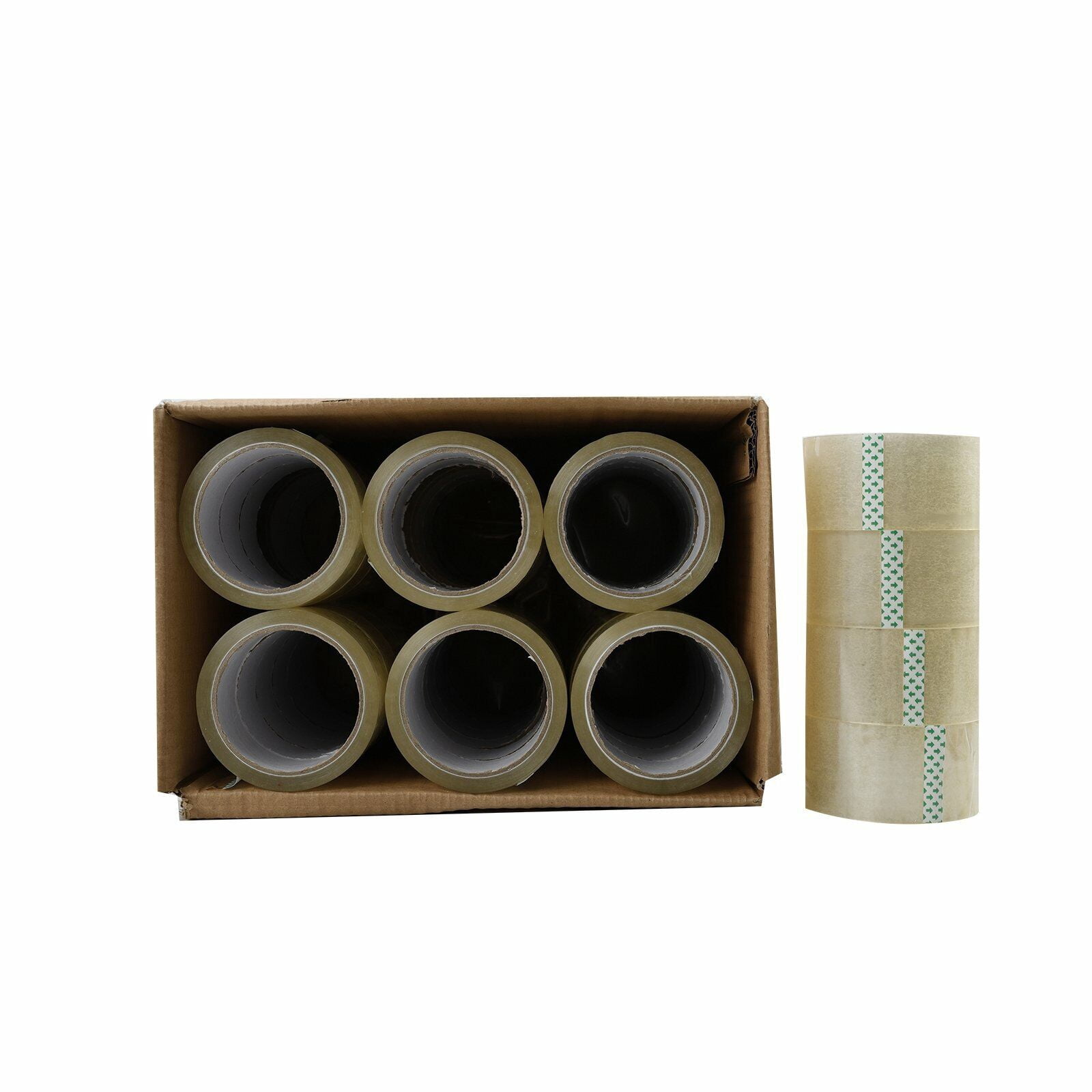 36 Rolls Carton Sealing Clear Packing Tape Box Shipping 2" x 55 Yards