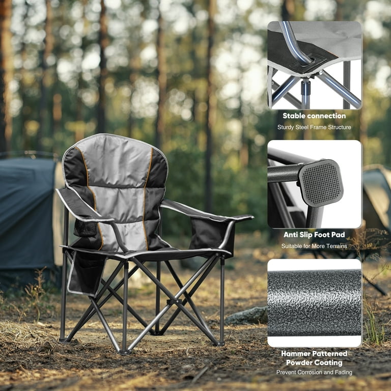 GIANNA Heavy-Duty Outdoor Folding Chair – Oversized Comfort with