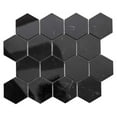 thumbnail image 6 of The Tile Life Stately Hex Nero Marquina Porcelain Hexagon Mosaic Tile - 11 x 14 in. - Polished - 6-Piece - Floor, Wall & Backsplash, 6 of 13