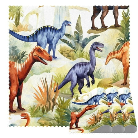 

Placemats Set of 1 Non Slip Washable Table Placemats Dinasour Cartoon Watercolor