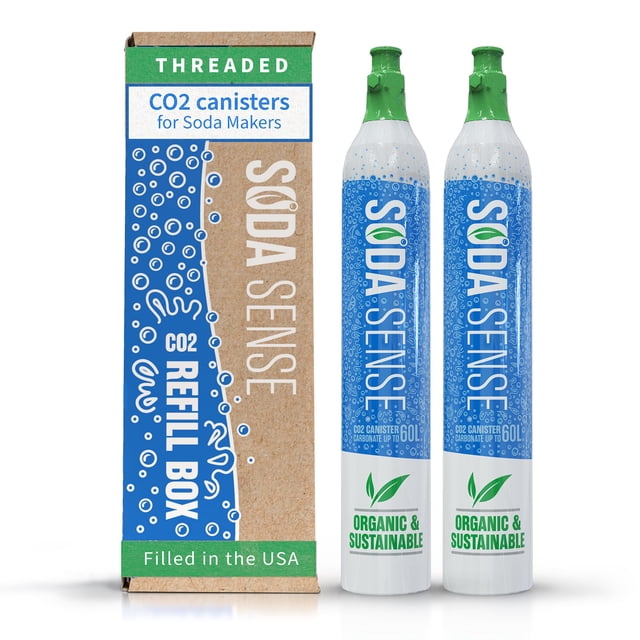 Bidón de intercambio de CO2 Soda Sense de 60 litros, paquete de 2 unidades para SodaStream