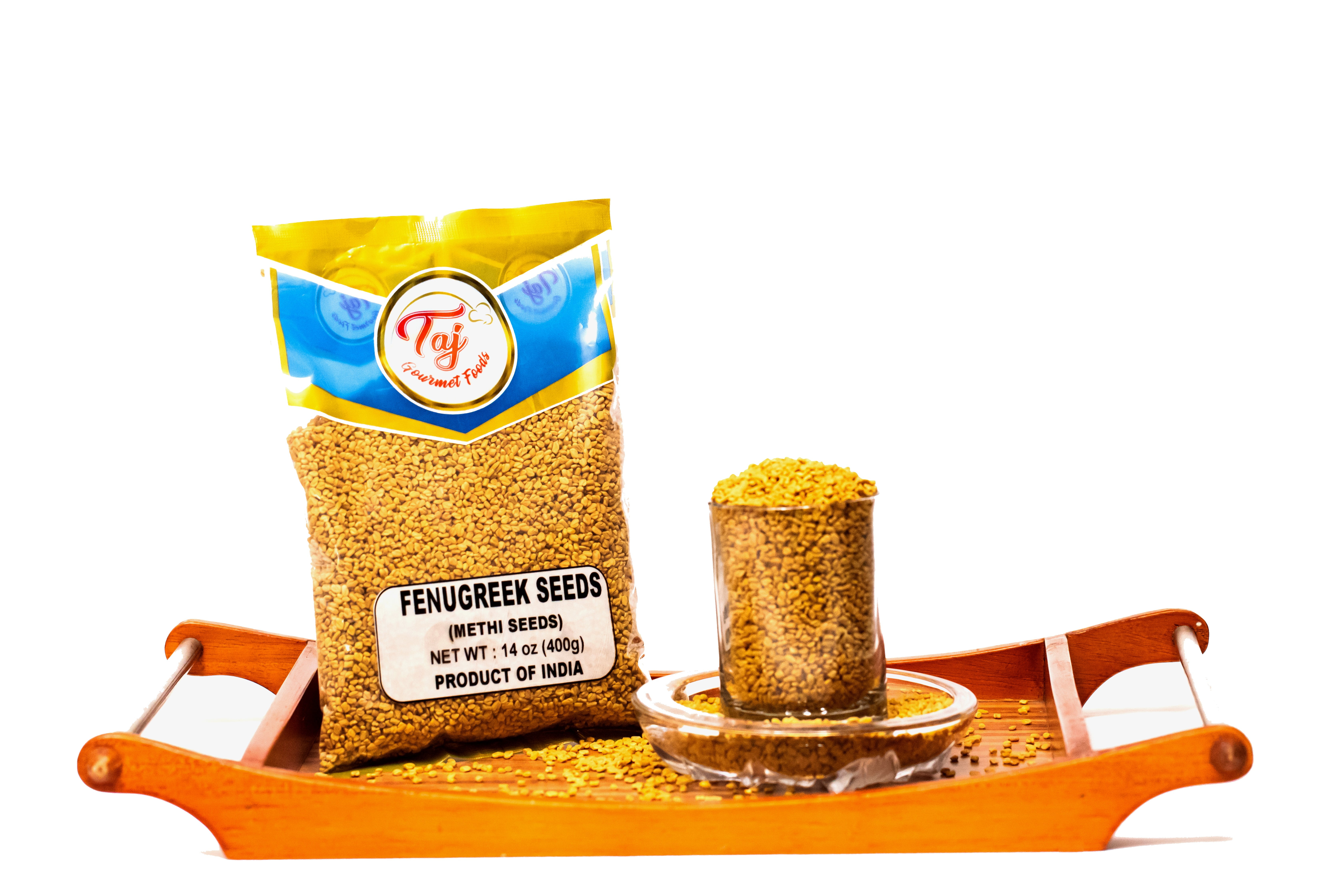 TAJ Premium Indian Methi Seeds, Fenugreek Seeds, 400 grams