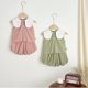 thumbnail image 2 of Conjunto de ropa de verano 2025 para niñas de 0 a 4 años, Top y pantalones cortos a rayas sin mangas con solapa, traje para niños de estilo coreano, trajes para bebés y niños, 2 of 6
