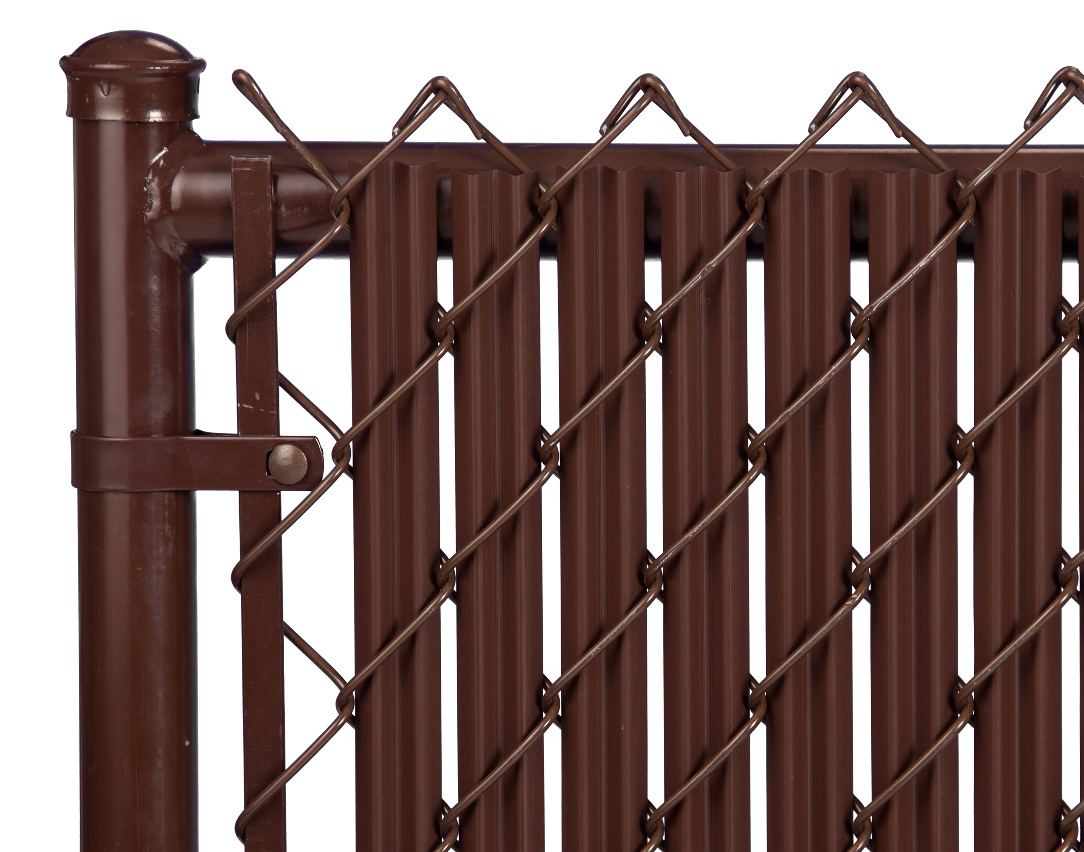 Brown 6ft Ridged Slat for Chain Link Fence by Supplier Generic