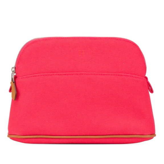 Pre-Owned Hermes Bolide Pouch 20 Hibiscus Pink Cotton Women's HERMES (Good)