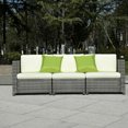 thumbnail image 3 of Costway 3 PCS Patio Wicker Sofa Couch Cushioned Chair Pillow Garden Gray, 3 of 3