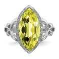 thumbnail image 5 of Sterling Silver Marquise Lemon Quartz & Diamond Ring Wt- 0.15ct. Gem Wt- 5.56ct, 5 of 8