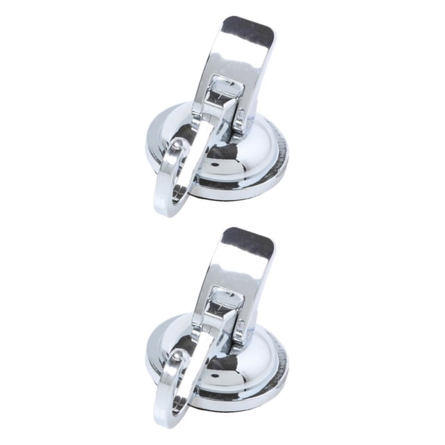 relayinert Door Hanging Hook Hanger Suction Cup Key Bathrobe Storage Rack Heavy Duty Coat Umbrella Accessory for Kitchen Bedroom Silver 2Set