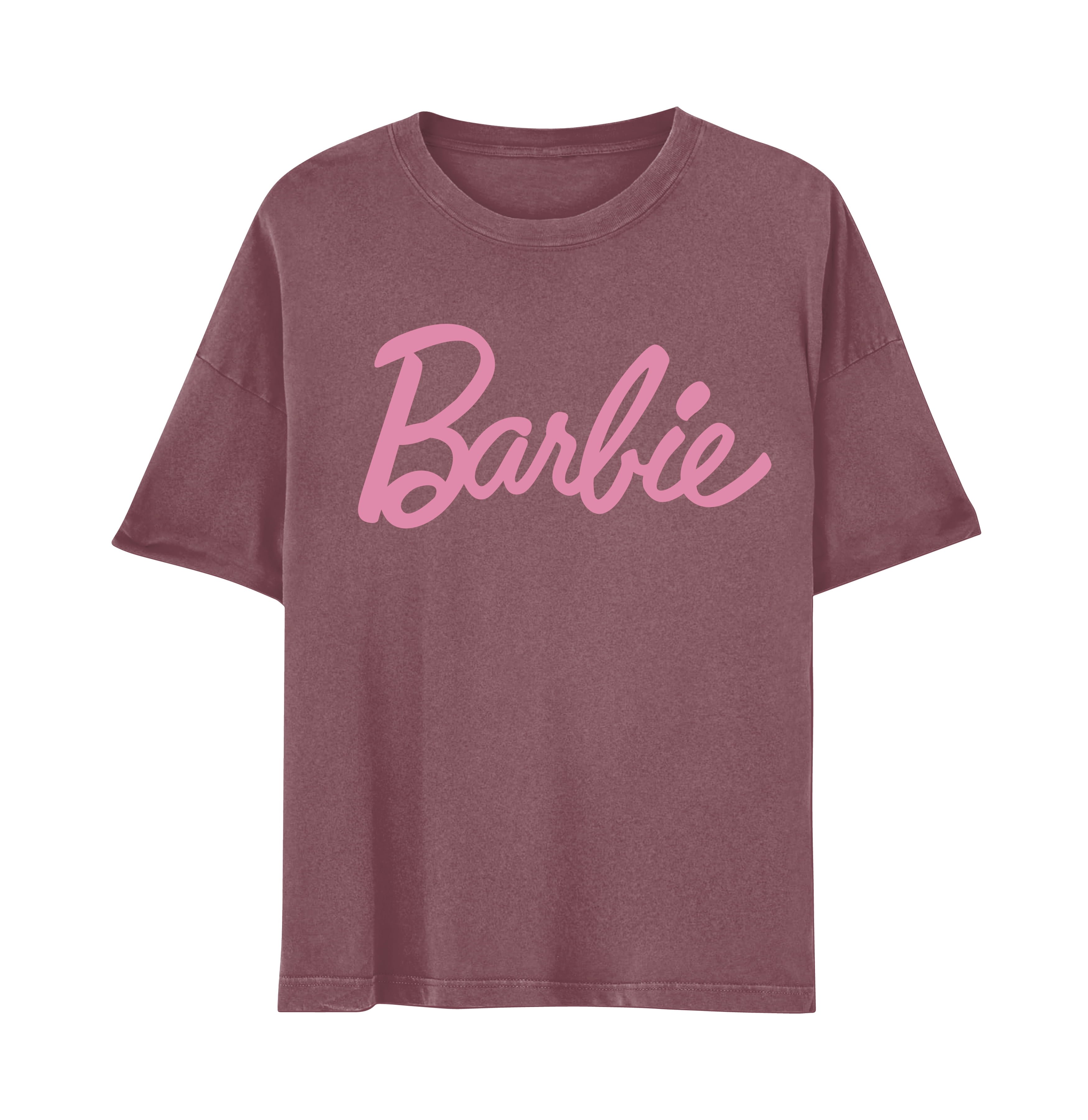 Classic Pink Barbie Logo Mens and Womens Short Sleeve T-Shirt (Garnet ...