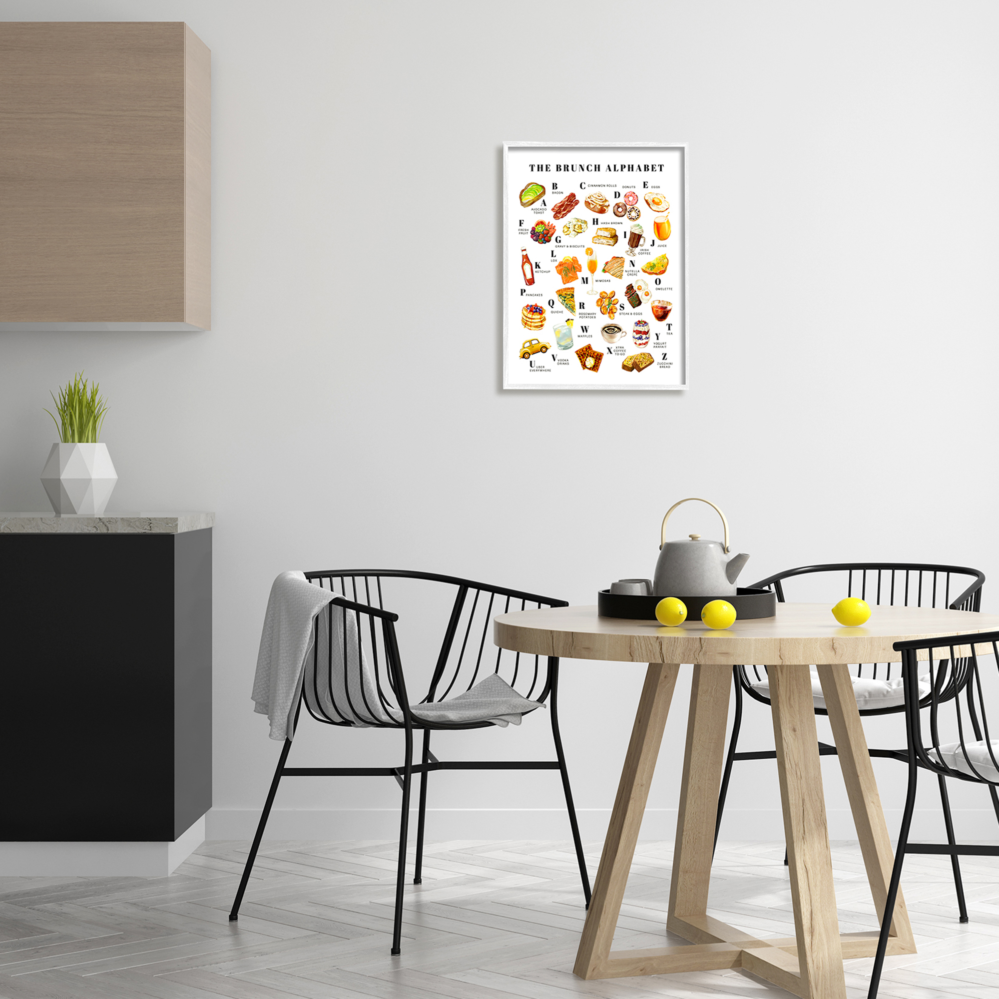 Stupell Industries The Brunch Alphabet Food Treats ABC Illustrations,16 x 20, Design by Ziwei Li