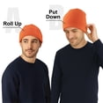 thumbnail image 3 of TOPTIE Winter Cuffed Fisherman Beanie 80g Ribbed Knit Hats Unisex, Warm & Soft Toboggan Cap-Black, 3 of 6