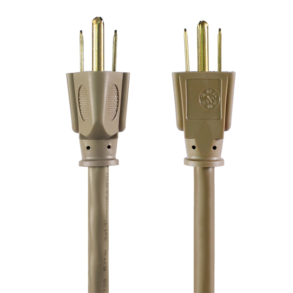 Hyper Tough 50FT 16AWG 3 Prong Tan Single Outlet Outdoor Extension Cord