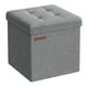 thumbnail image 1 of Otomana de almacenamiento SONGMICS plegable gris claro 30 x 30 cm, 1 of 6