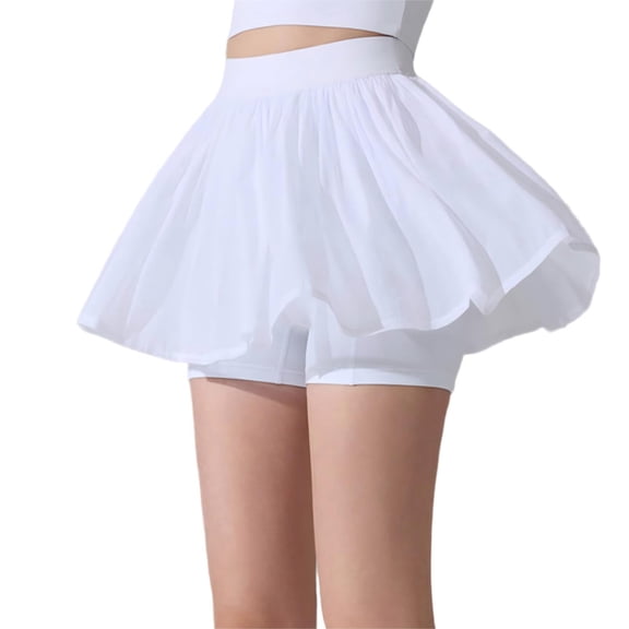 Sport Shorts Women Pack New Women's Tennis Skort, Summer Lightweight Skirt with Ruffle Hem, Fashion High Waist Casual Sport Shorts
