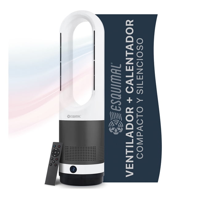 Ventilador Calentador 2 En 1 Sin Aspas Silencioso Esquimal Color Gris - Blanco