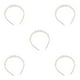 thumbnail image 1 of Qarigey Diadema de perlas exquisita, estilo Simple ajustable, decoración de boda, regalos del Día de San Valentín, diademas para mujeres de 18 mm, variante de 3 perlas 5piezas, 1 of 6