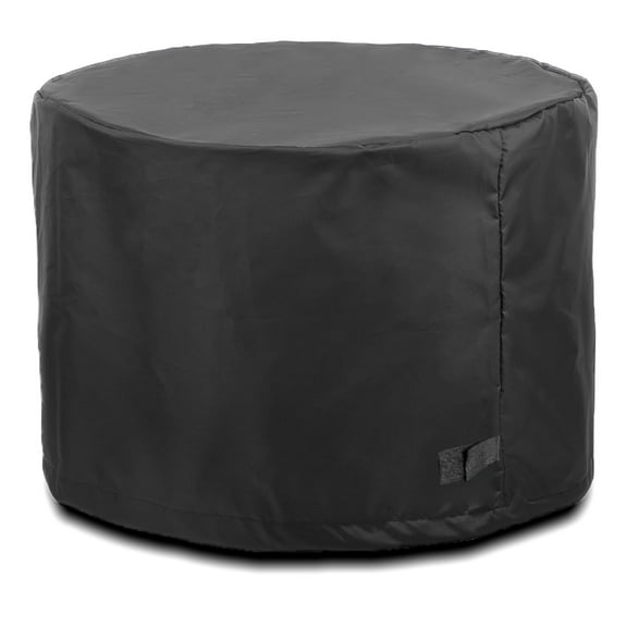 Quickflame 24.5 inch Round Cover for 23 inch Bali Outdoor Firepit Cover and Other Round Fire Columns, Black