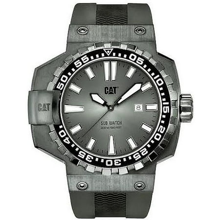 Men's CAT Caterpillar SUB Black Diver's Style 200 Meter WR Watch (Best Sub 200 Monitor)
