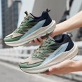 thumbnail image 6 of Men's Lace‑Up Athletic Running Sneakers, Mesh Upper Sports Footwear with Overlay Panels and Thick Contoured Midsole for Daily Workout and Walking, 6 of 6
