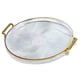 thumbnail image 1 of Bandeja de servicio de lujo, con asas, bandeja de postre, bandeja decorativa redonda, bandeja para joyas. Claro, 1 of 9