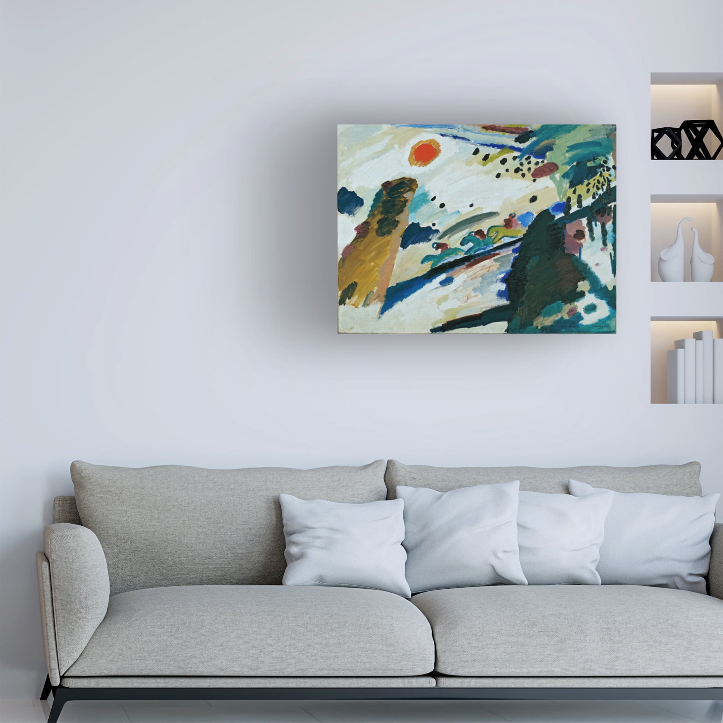 Kandinsky 'Romantic Landscape' Canvas Art