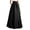 Black, variant on Joernso Women Autumn Faux Satin Maxi Skirt A-line Floor Length Solid Color High Waist Pockets Skirt Elegant Vintage Casual Oversized Long Robe Skirt