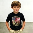 thumbnail image 2 of Youth Patriotic Shirt with American Flag Print, Boys Casual Short Sleeve Tee for 4th of July, Independence Day Celebration Top for Kids and, 2 of 4