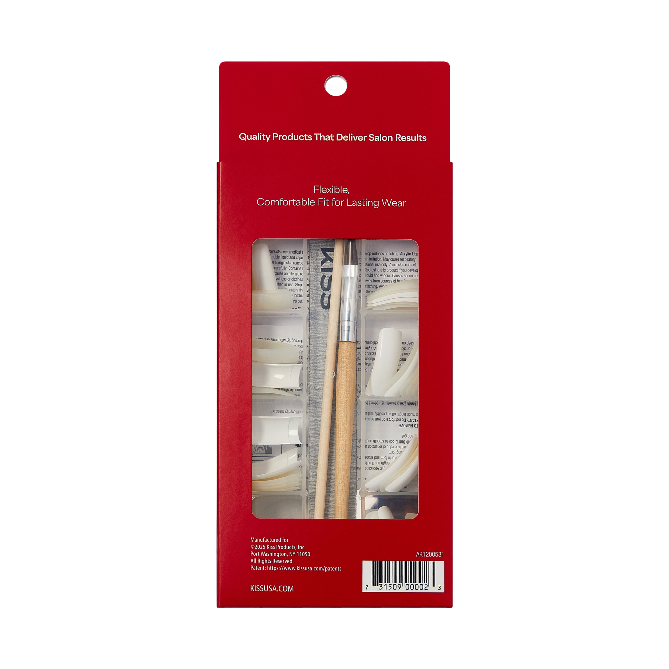 Kiss Complete Salon Acrylic Kit, Long Squoval Press-On Nails photo 5